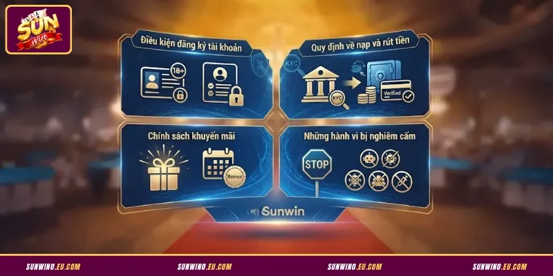Các quy định chính trong điều kiện điều khoản Sunwin