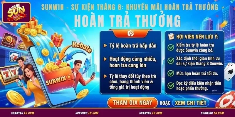Chương trình hoàn trả cực hấp dẫn trong tháng 8