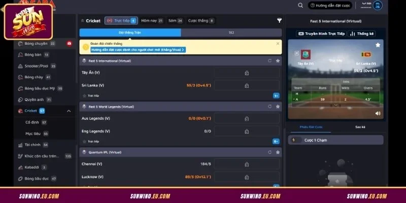 Top game hấp dẫn tại Saba Sports Sunwin đáng chọn